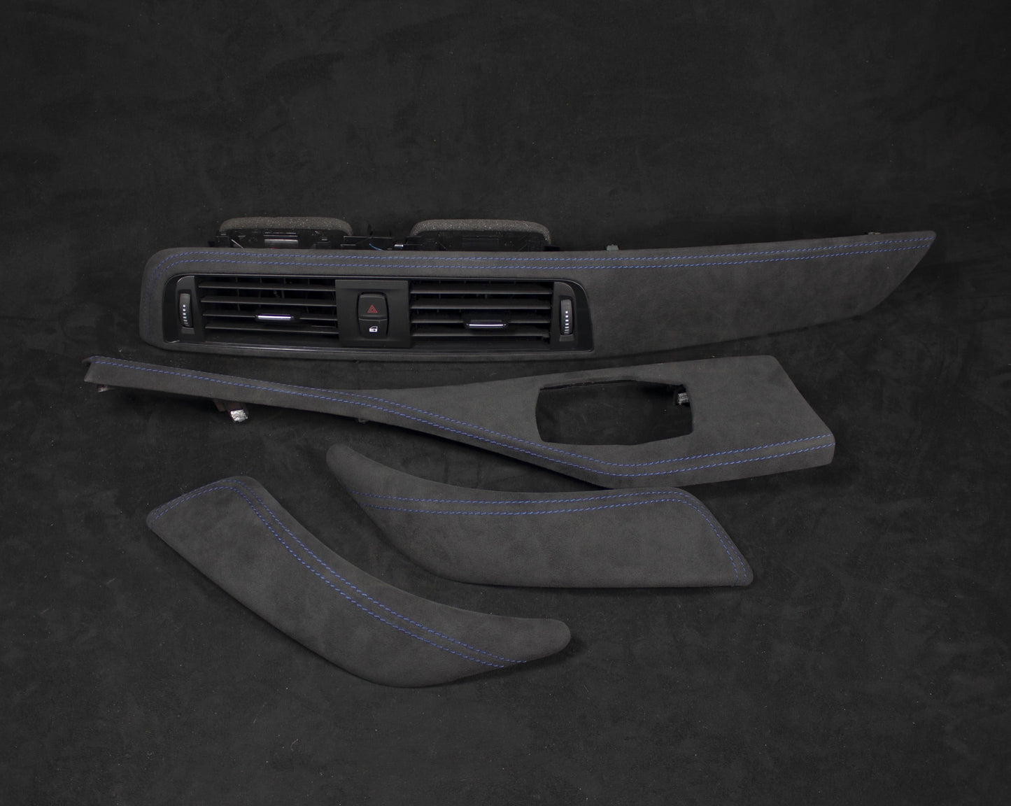 BMW 1 & 2 Series F21 F22 F23 Alcantara Interior Trim set with Blue Stitching