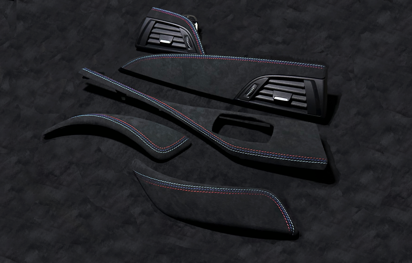 BMW 1 & 2 Series F21 F22 F23 Alcantara Interior Trim with Tricolor Stitching