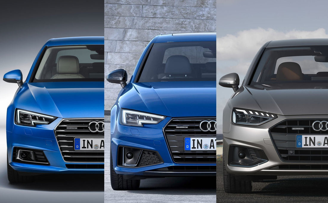 udi A4 B9 Pre-LCI vs LCI (2018) vs B9.5 LCI (2019)