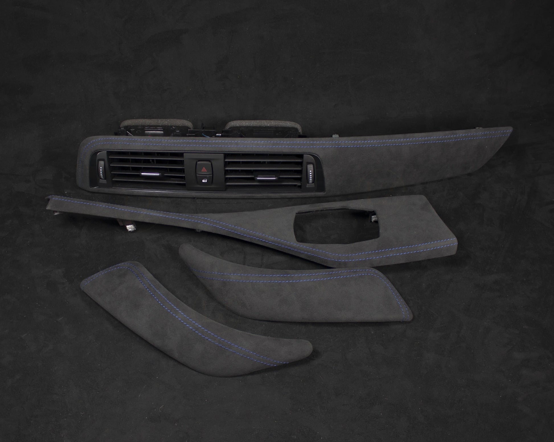 BMW 1 & 2 Series F21 F22 F23 Alcantara Interior Trim set with Blue Stitching 