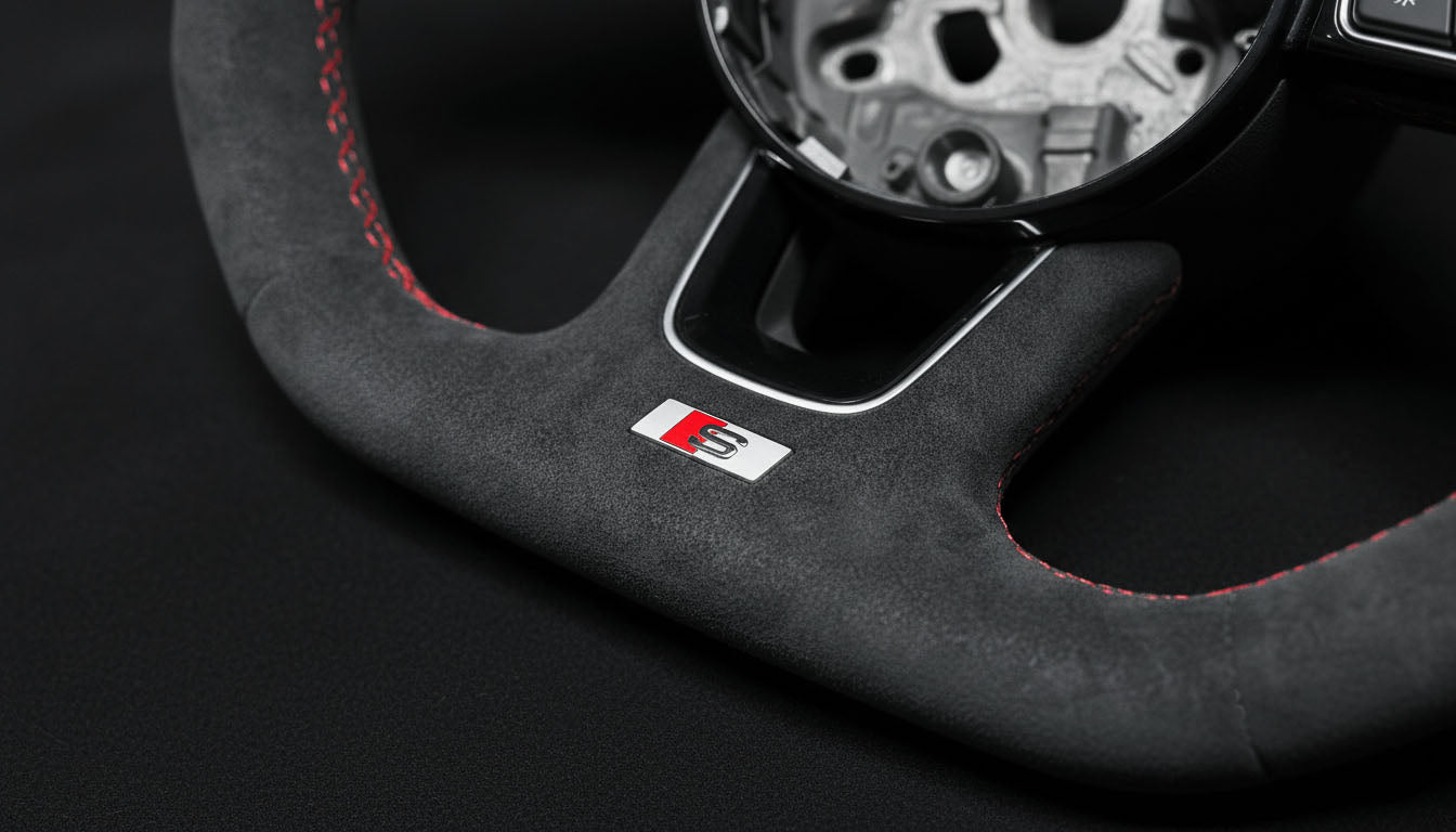 AUDI A4, S4, A5, S5 Steering Wheel - Red Stitching