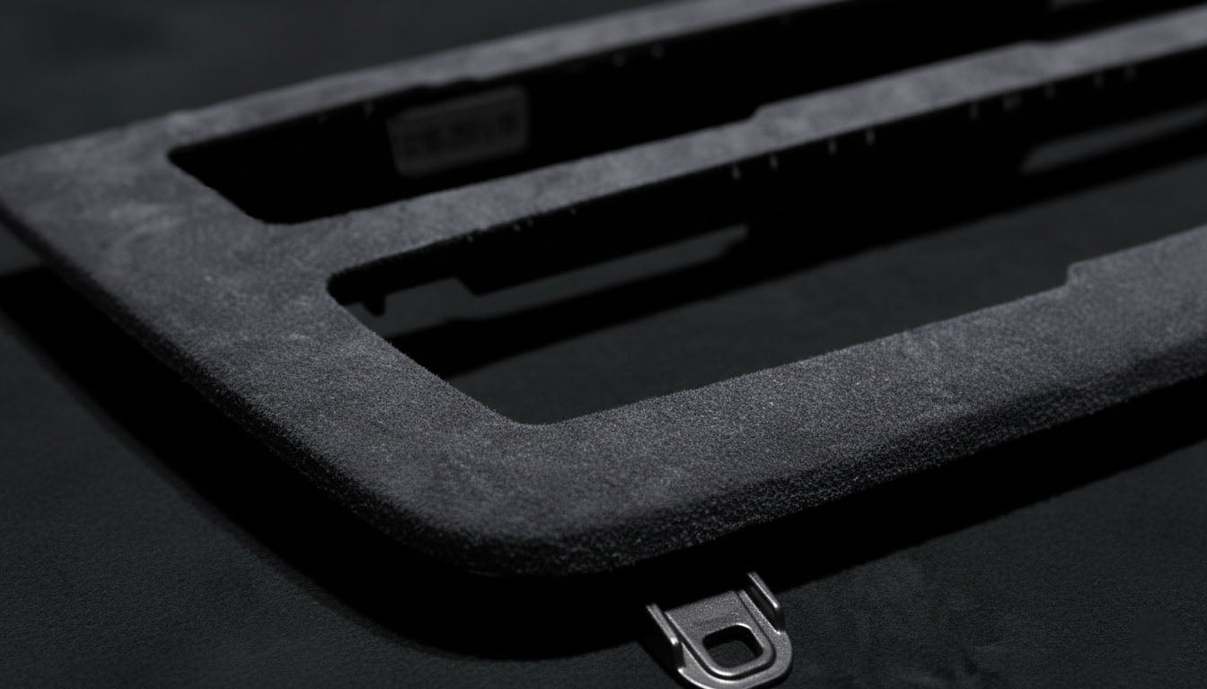 Macro shot of BMW F Series Alcantara Climate control trim