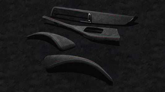 BMW 1, 2 Series Alcantara Interior Trim – Tricolor Stitching (F20, F21, F22, F87 LCI, LHD)