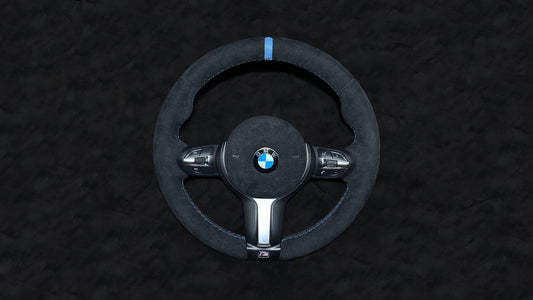 BMW 3 & 4 Series Alcantara M Sport Steering Wheel – Tricolor Stitching (F30, F31, F34, F36)