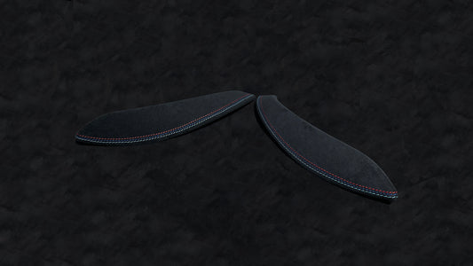 BMW 3 & 4 Series Alcantara Door Handles – Tricolor Stitching (F30, F31, F32, F33, F34, F36, F80, F82, F83)