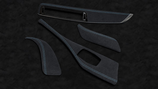 BMW 1, 2 Series Alcantara Interior Trim – Light Blue Stitching (F20, F21, F22, F87 LCI, LHD)