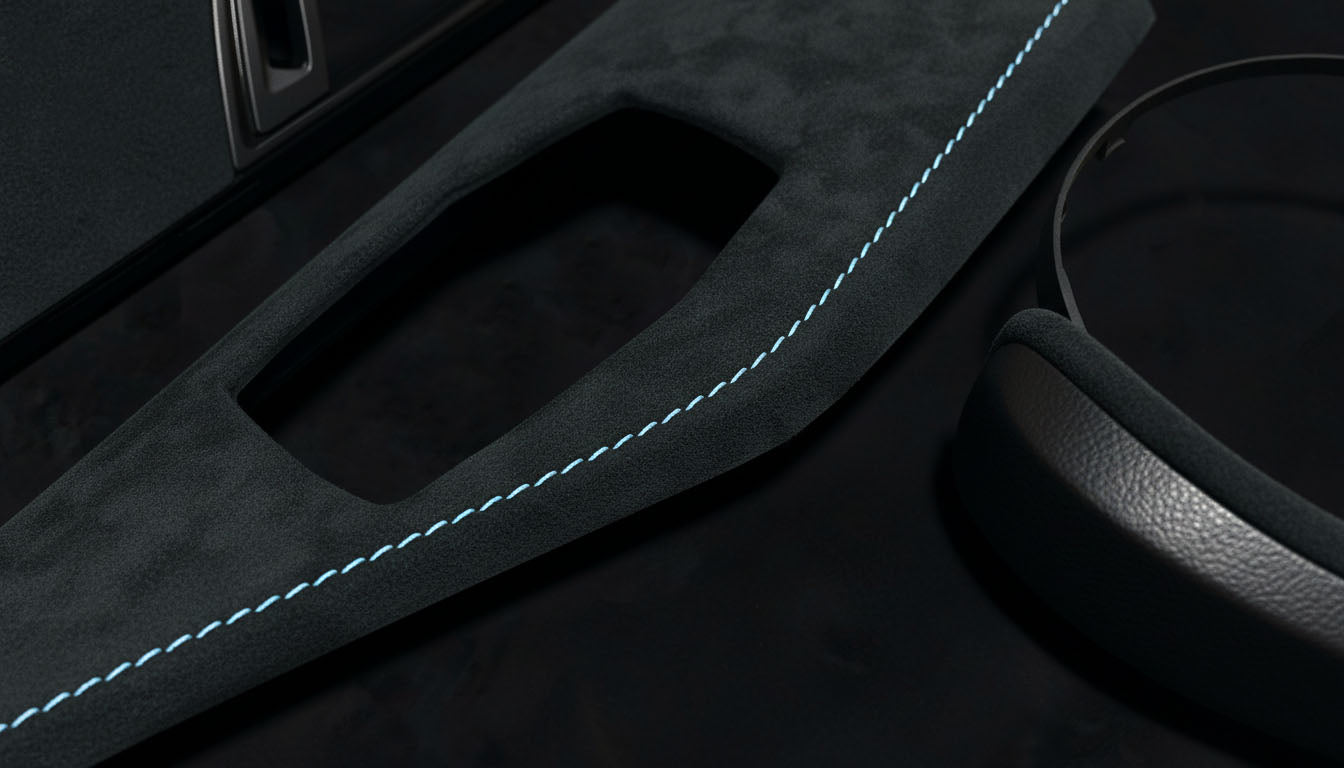 BMW 1, 2 Series Alcantara Interior Trim Combo – Light Blue Stitching (F20, F21, F22, F23, F87 Pre-LCI, LHD)