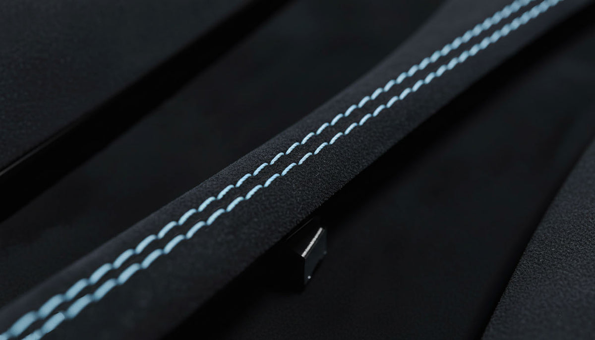 BMW 1, 2 Series Alcantara Interior Trim – Light Blue Stitching (F20, F21, F22, F87 Pre-LCI, LHD)