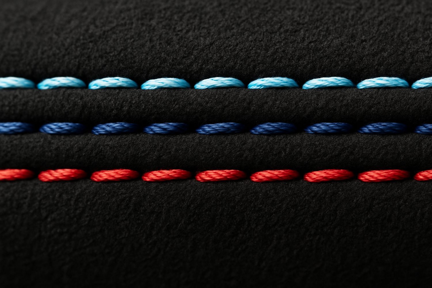 not good the fist stitch line has to be light blue the middle stitch line has to be dark blue and the bottom is good it should be red